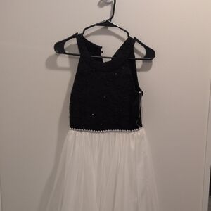 Speechless Black and White Halter Sundress